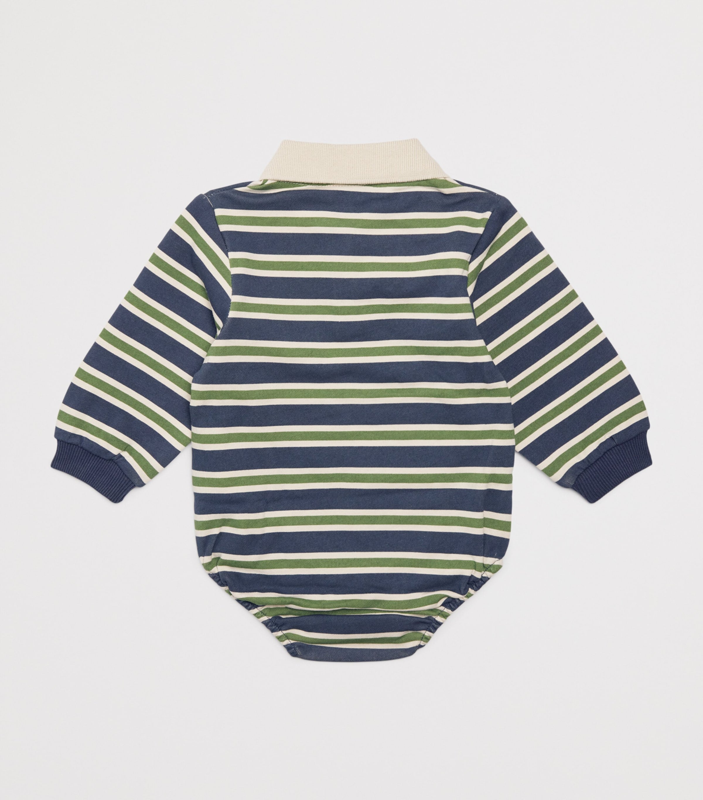 Cotton Stripe Polo Sweater Bodysuit (1-18 Months)