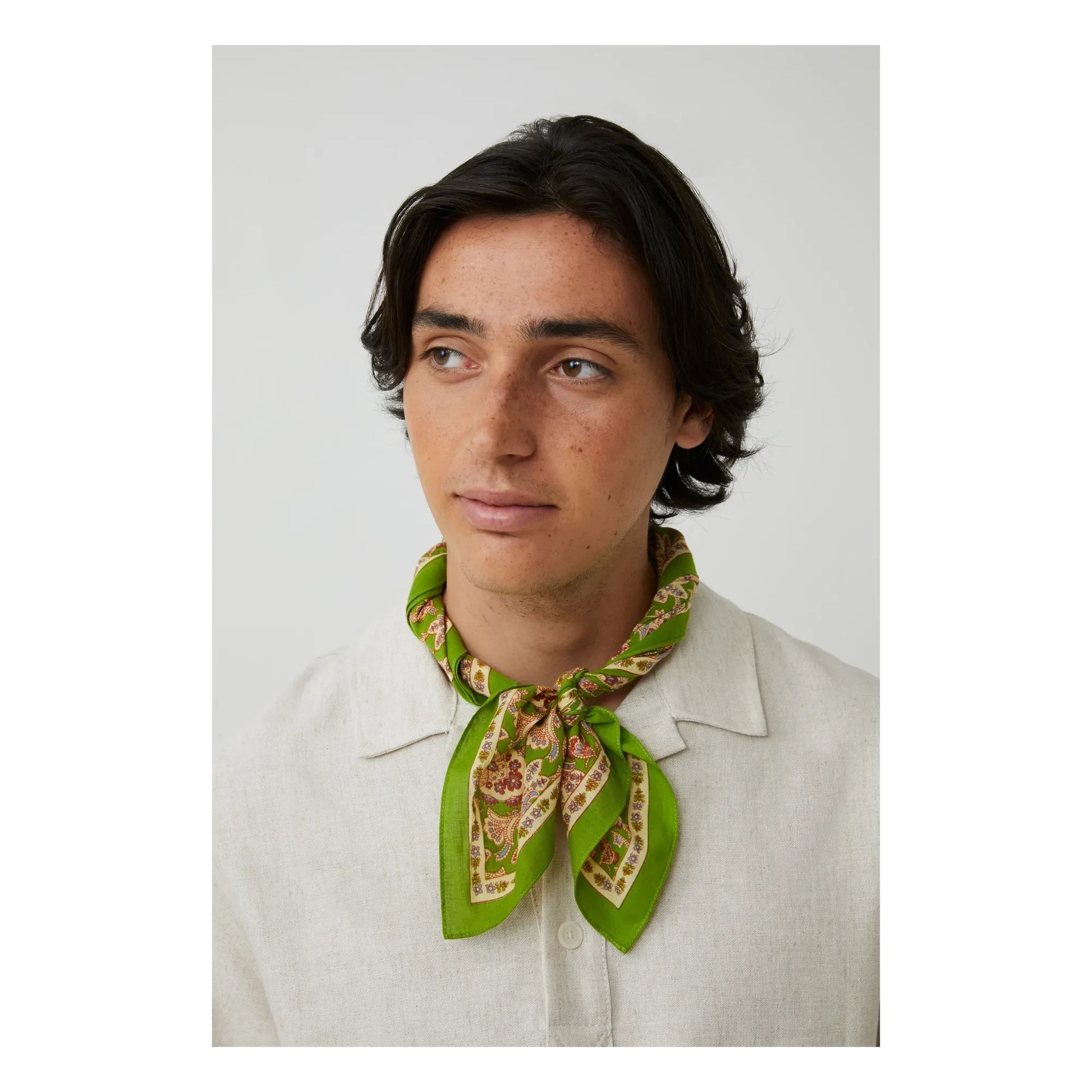 Moismont - India scarf N°764 Cotton | Matcha green