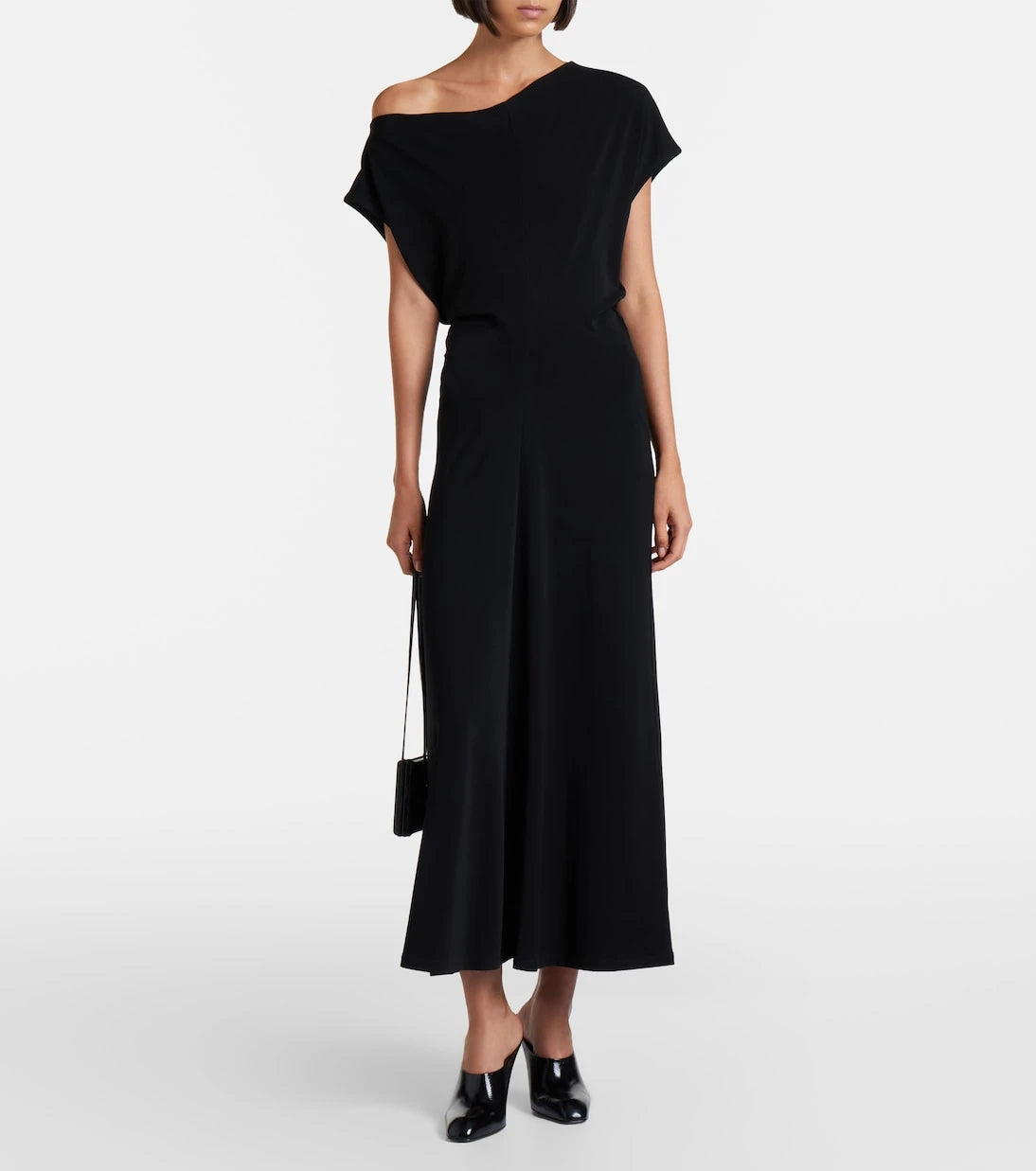 Vince - Draped one-shoulder midi dress