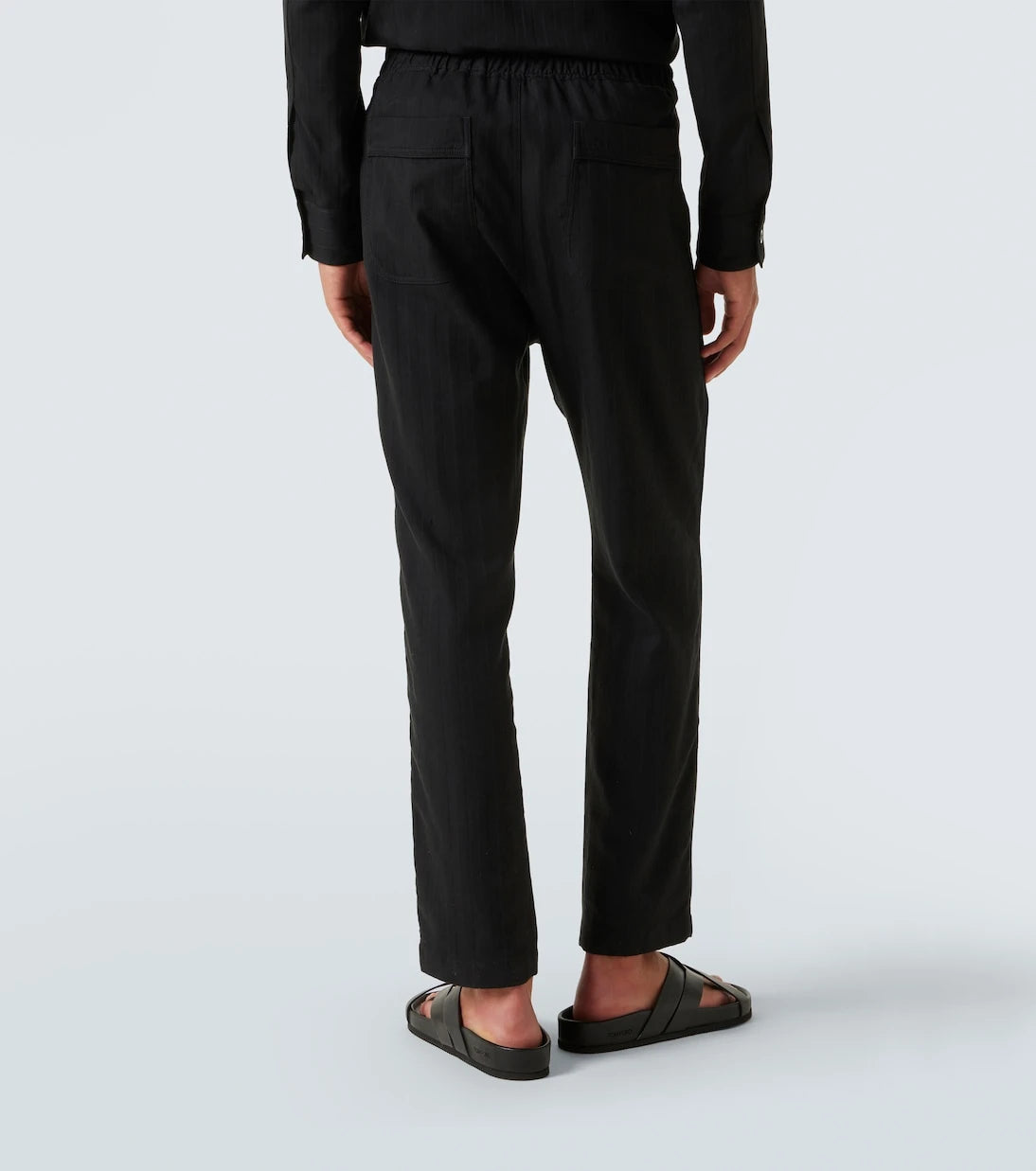 Tom Ford - Striped cotton and silk straight pants