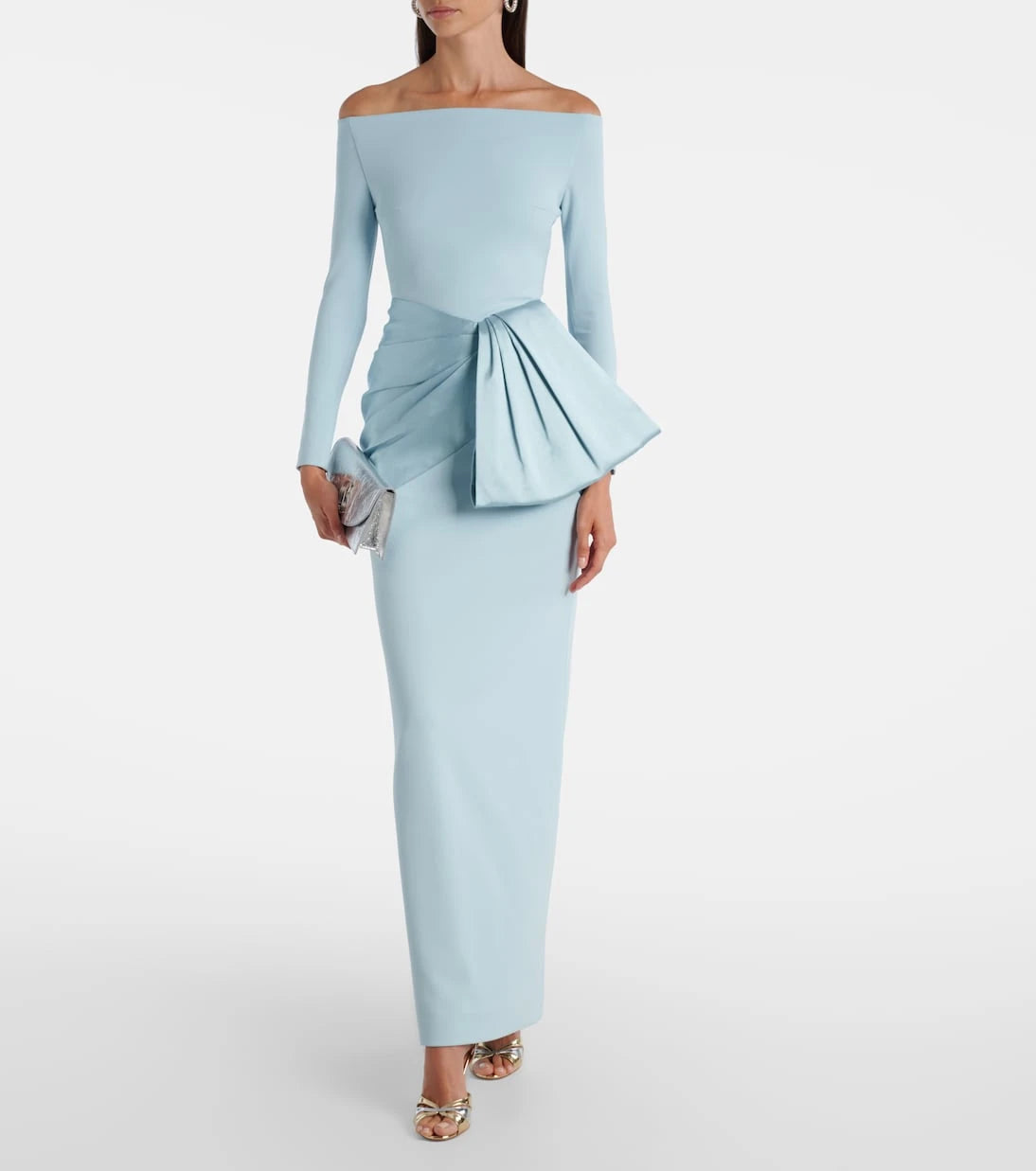 Solace London - Kori satin-trimmed gown