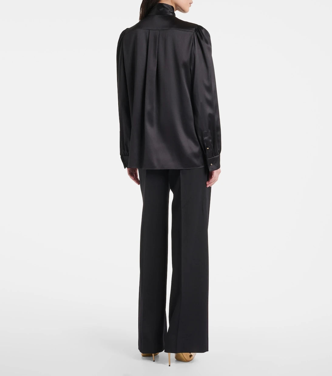 Dolce&Gabbana - Tie-neck silk-blend satin blouse
