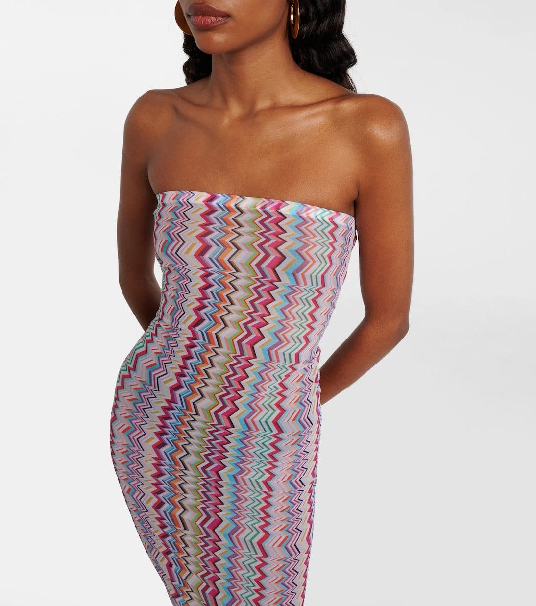 Missoni - Zigzag strapless minidress