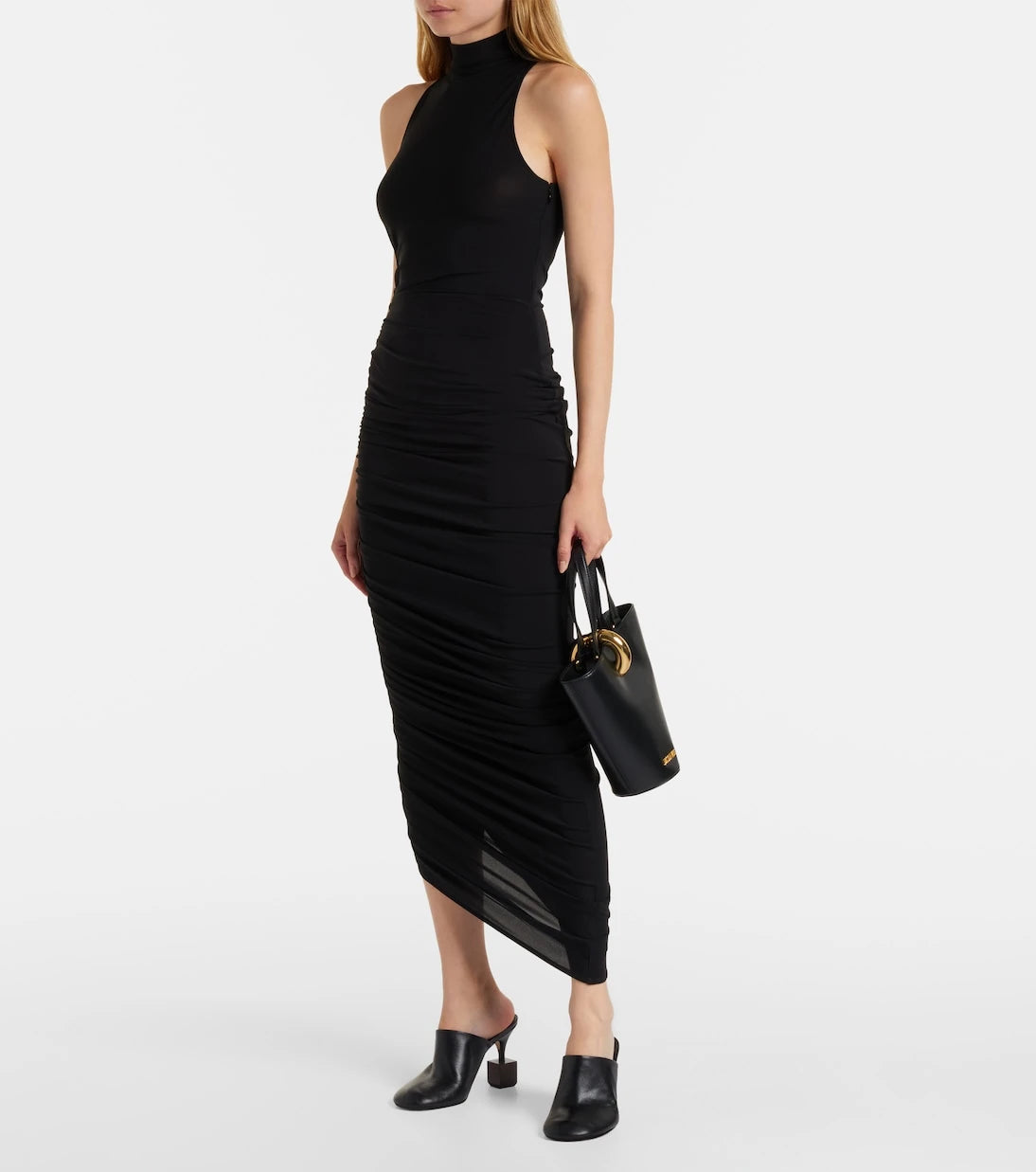 Jacquemus - Piazza gathered jersey midi dress