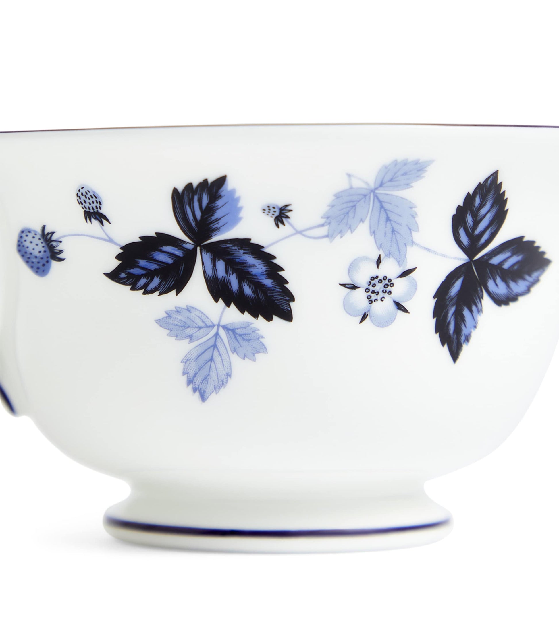 Wild Strawberry Inky Blue Teacup and Saucer