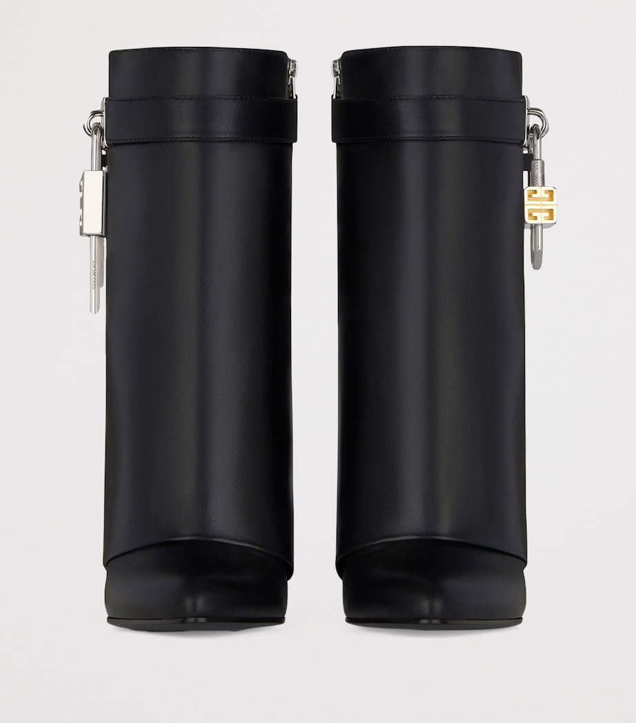 Givenchy Black Leather Shark Lock Ankle Boots 90