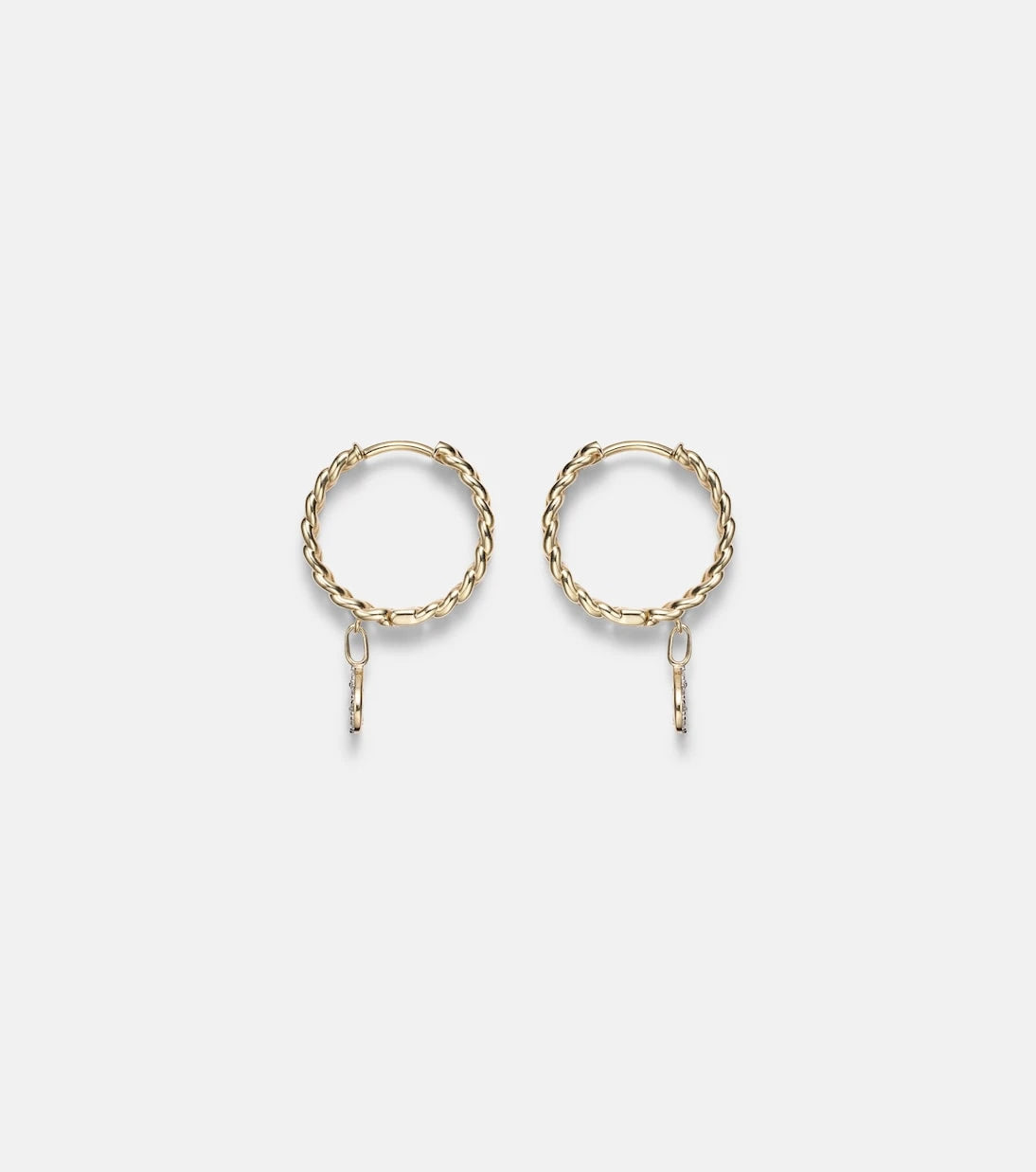 Stone and Strand - أقراط ذهب عيار 10 قيراط مرصعة بالماس