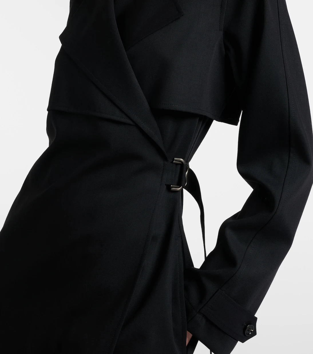 Burberry - Belted wool wrap dress