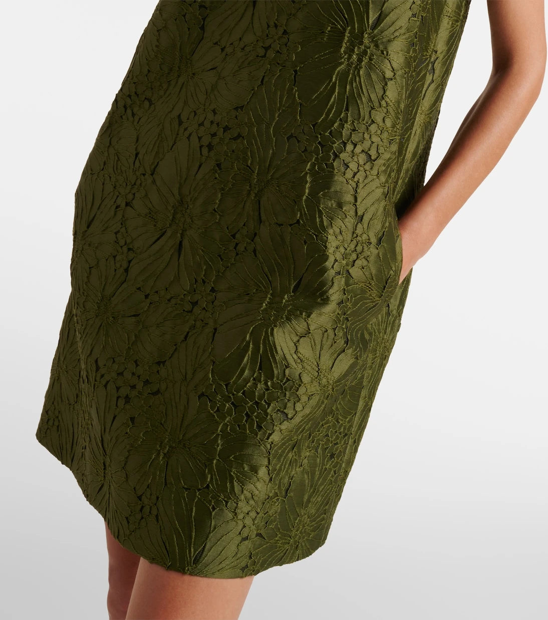 'S Max Mara - Embellished floral jacquard minidress