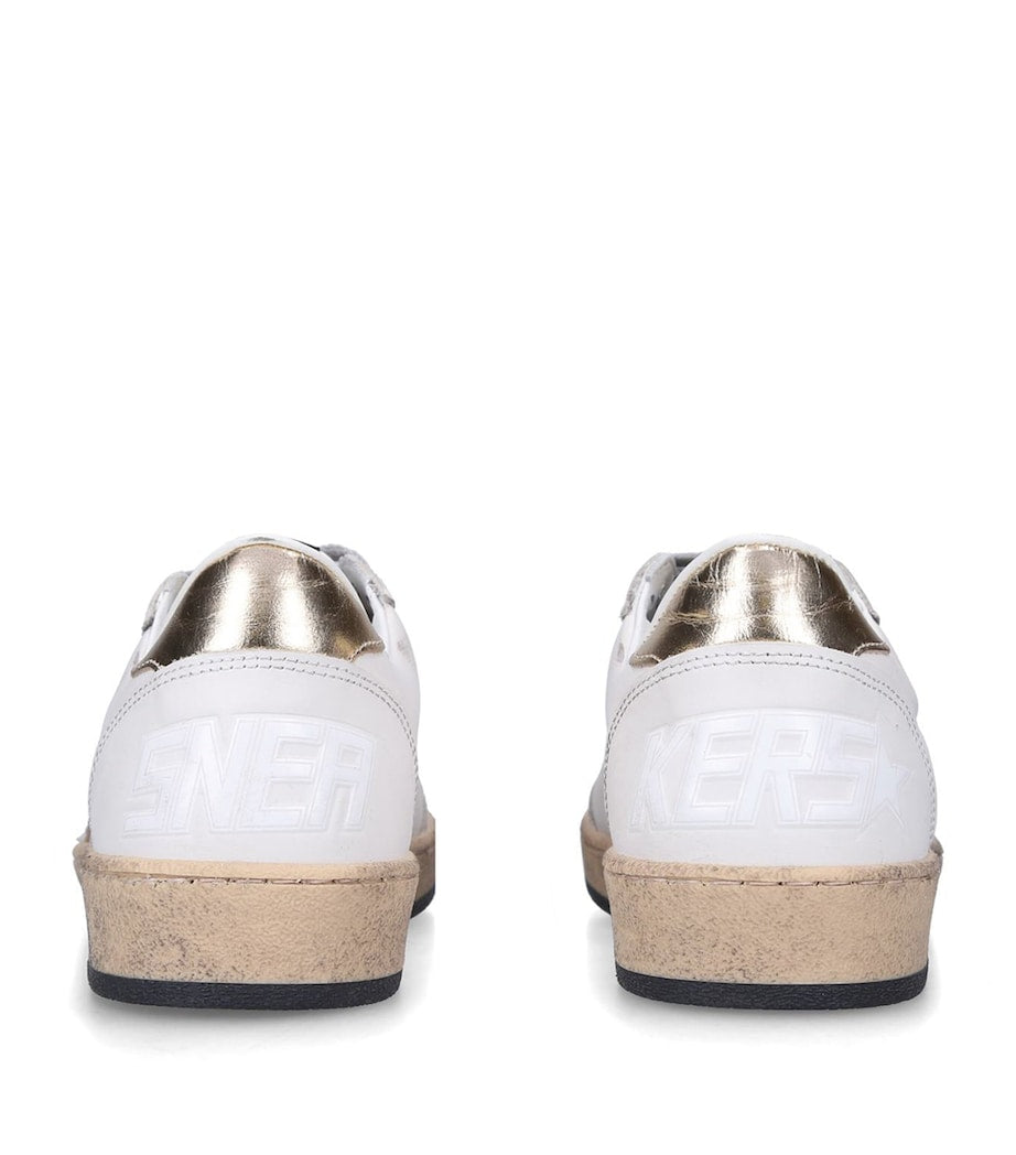 White Leather Ball Star Sneakers