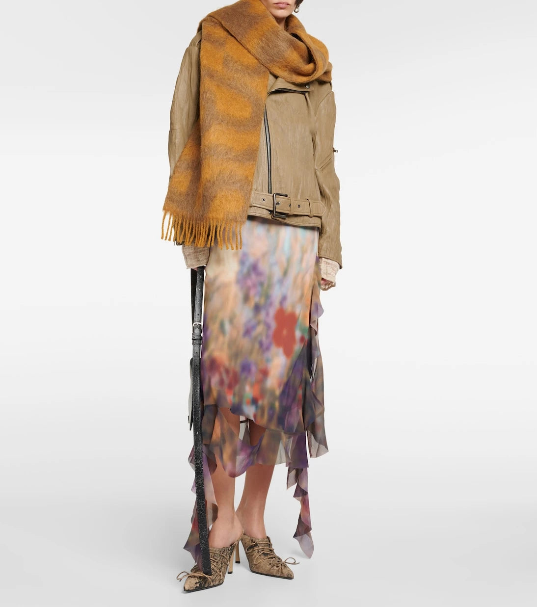 Acne Studios - وشاح بشعار من مزيج الصوف