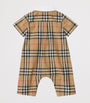 Burberry Kids Cotton Check Playsuit (1-18 Months)