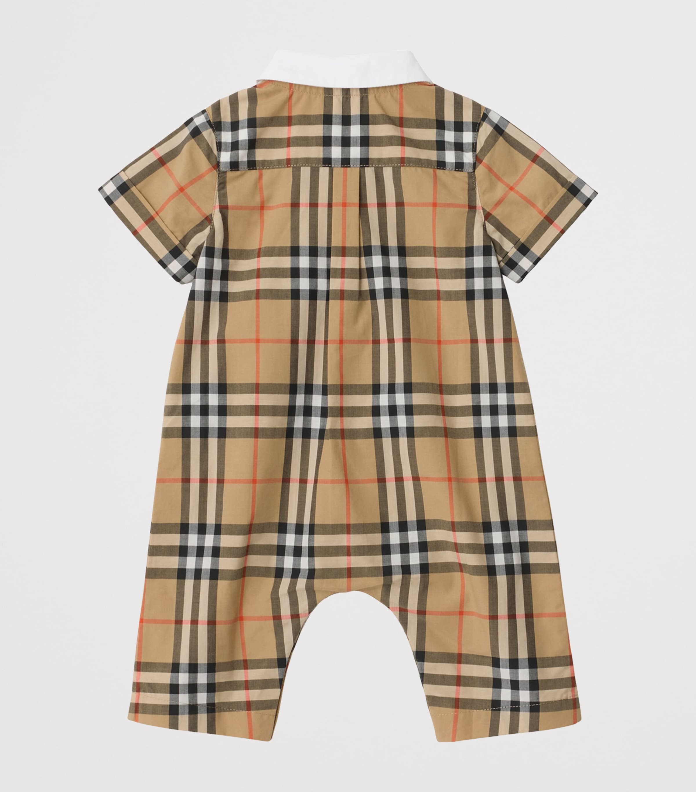 Burberry Kids Cotton Check Playsuit (1-18 Months)