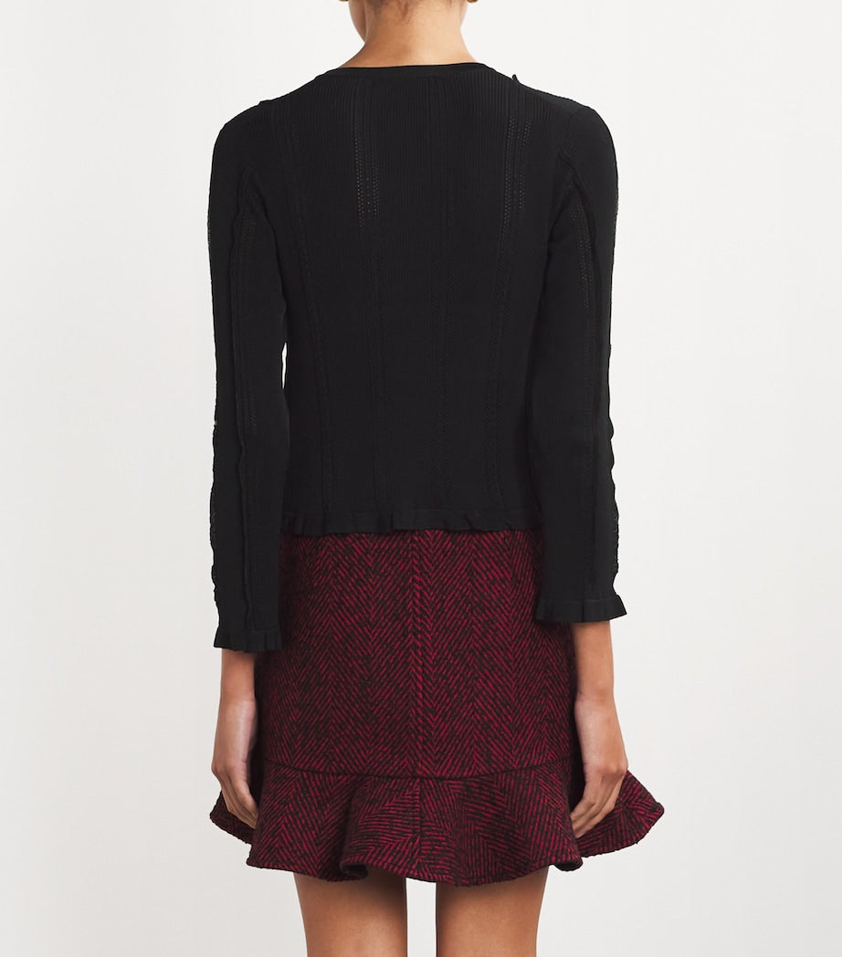 Maje Black Madeline 2-in-1 Tank Top and Cardigan