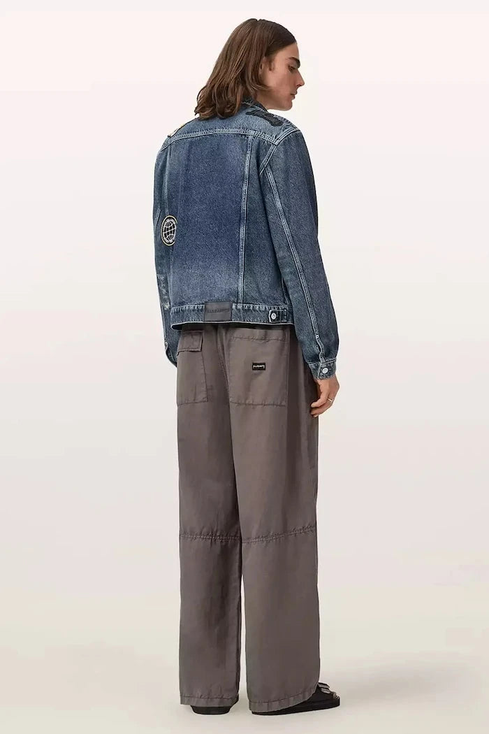 AllSaints панталон мъжки с лен ECHO