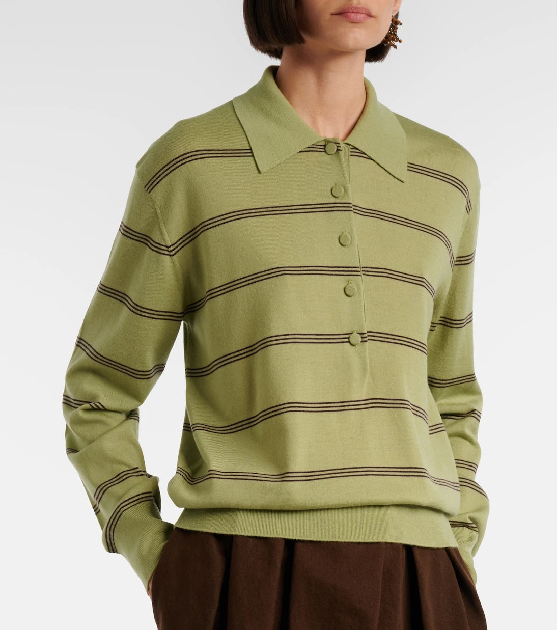 Dries Van Noten - Striped wool polo sweater