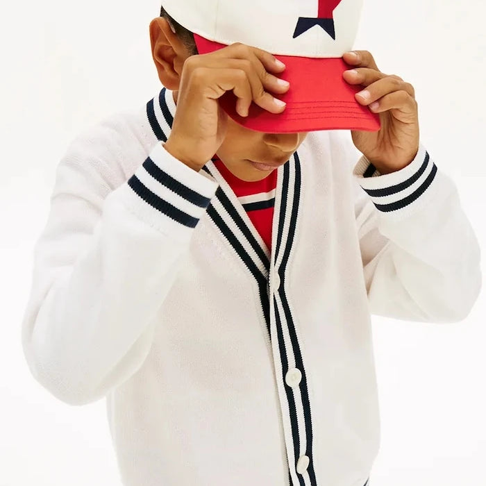 Tommy Hilfiger шапка с козирка за деца от памук