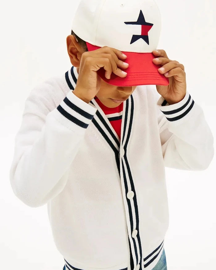 Tommy Hilfiger çocuk pamuklu siperlikli şapka