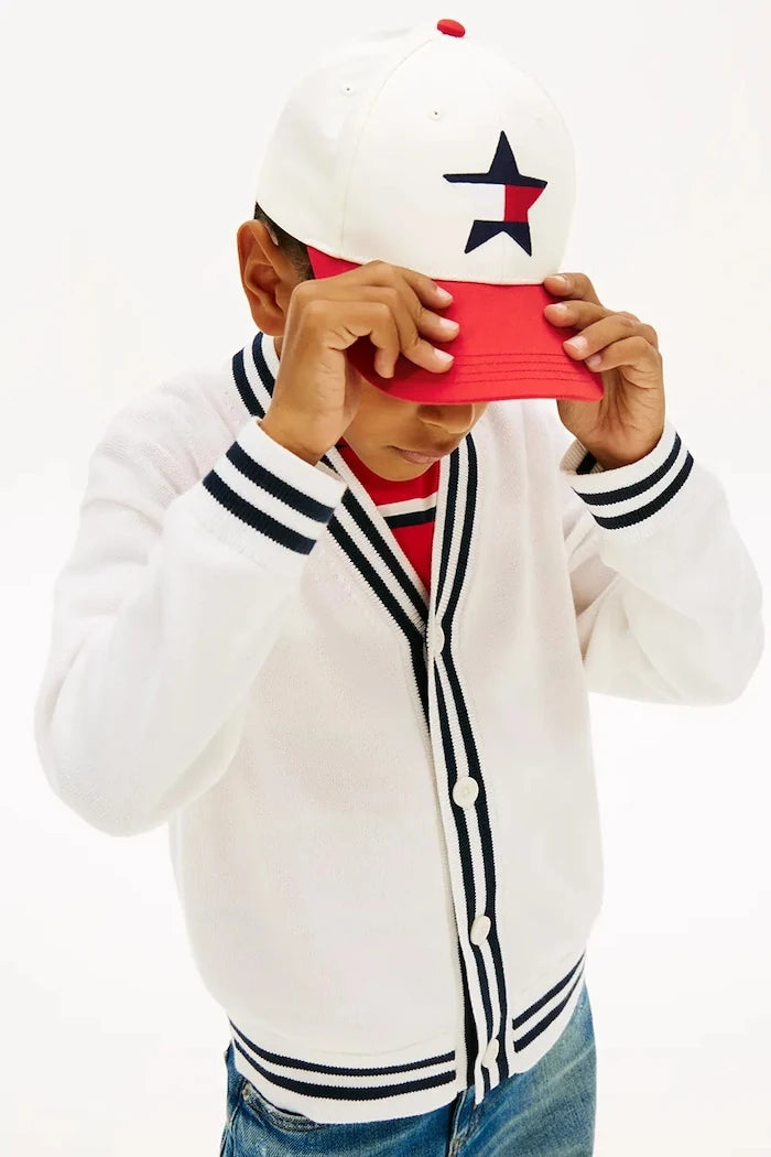 Tommy Hilfiger шапка с козирка за деца от памук