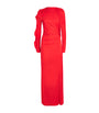 Victoria Beckham Red Jersey Draped Gown