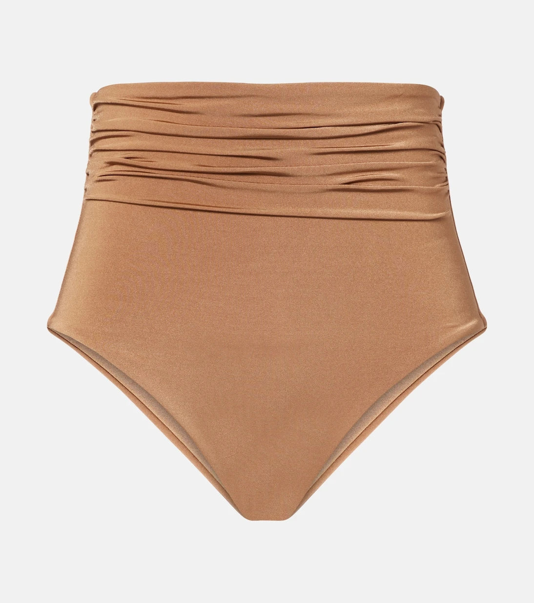 Max Mara - Salli draped high-rise bikini bottoms