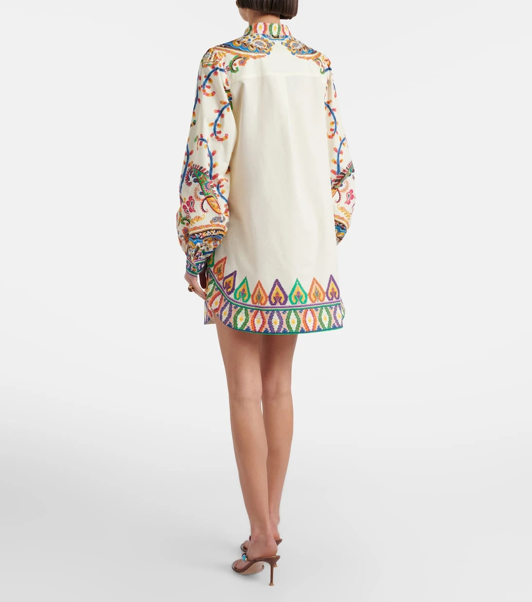 Etro - فستان قصير من القطن المطبوع