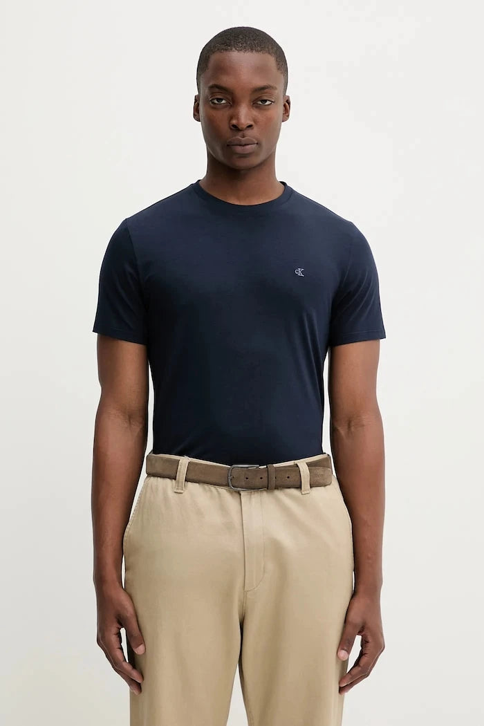 Calvin Klein pamuk ve elastanlı erkek tişörtü