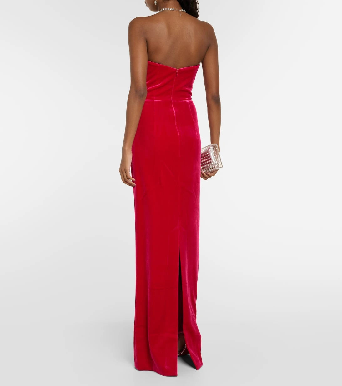 Rebecca Vallance - Bernadette strapless velvet gown