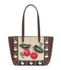 Valentino Garavani Multi Mini Suede Embroidered Nellcôte Tote Bag