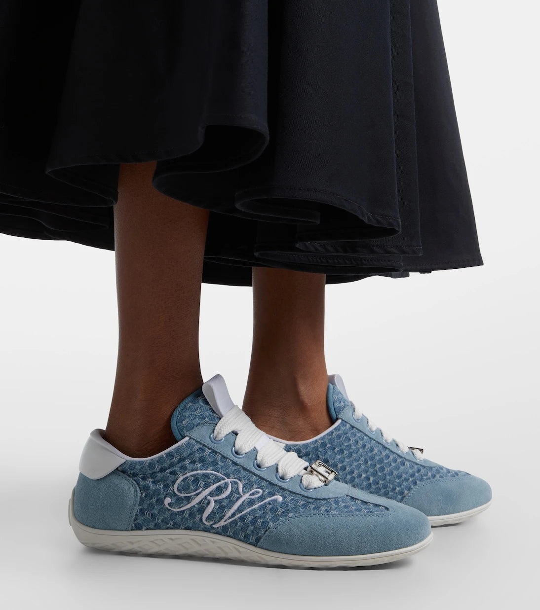 Roger Vivier - Viv' suede-trimmed sneakers