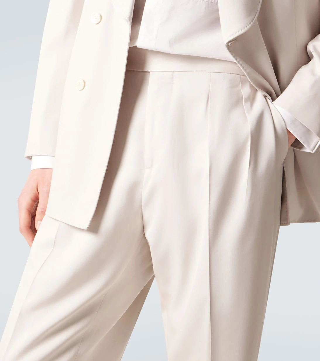 Brunello Cucinelli - Silk straight pants