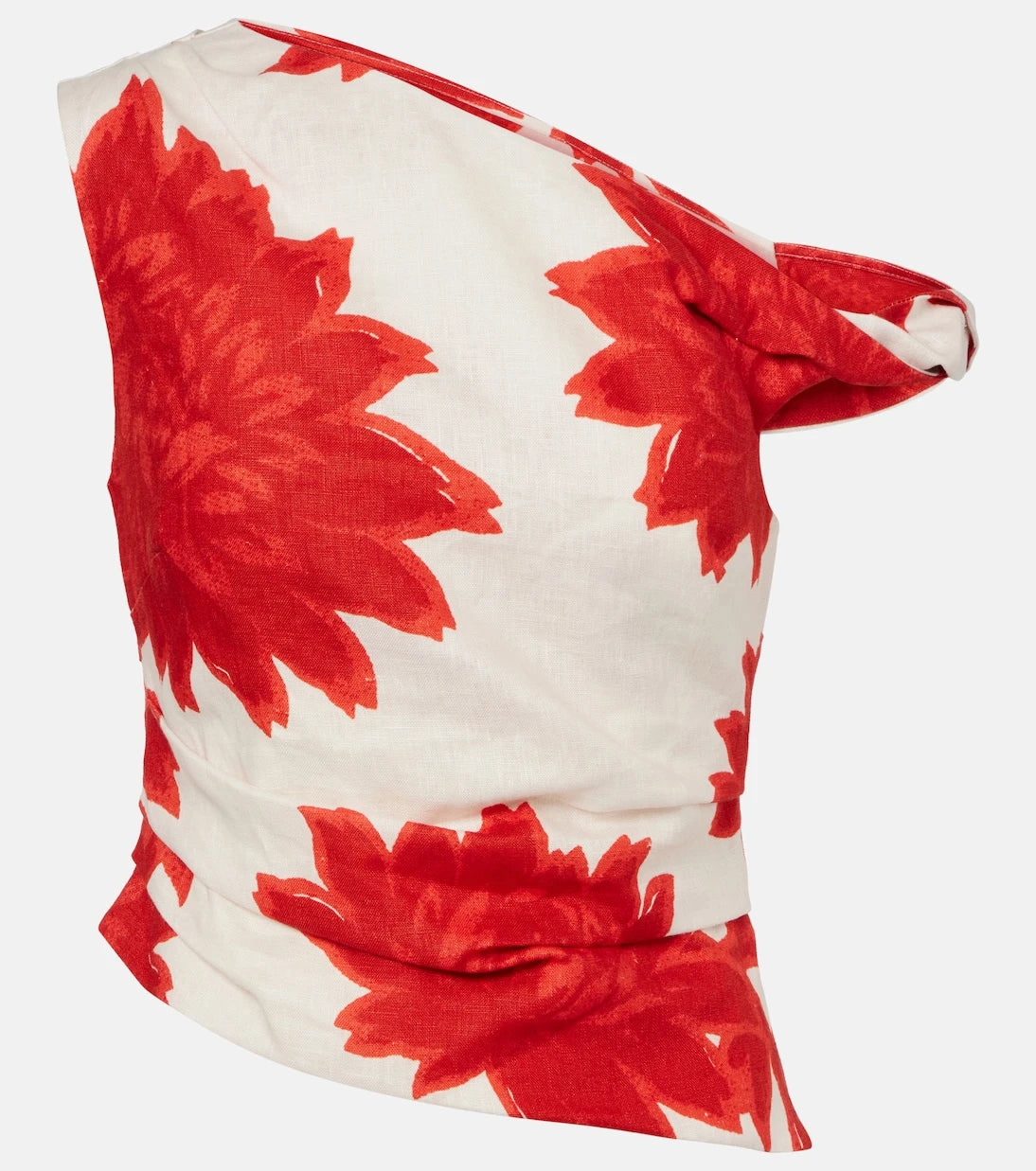 SIR - Floral draped linen top