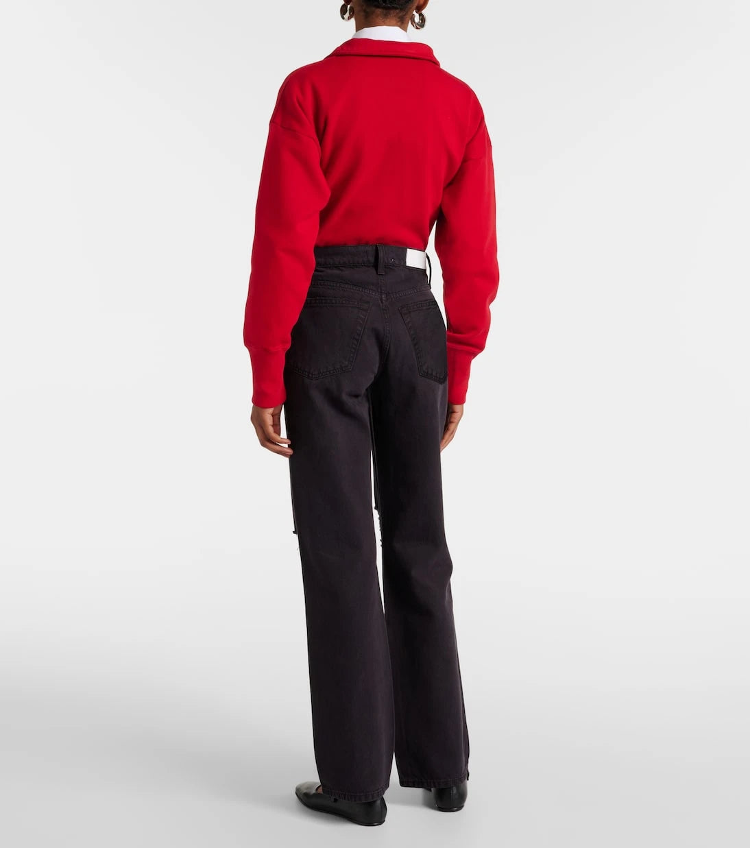 Re/Done - 90s distressed high-rise flared jeans