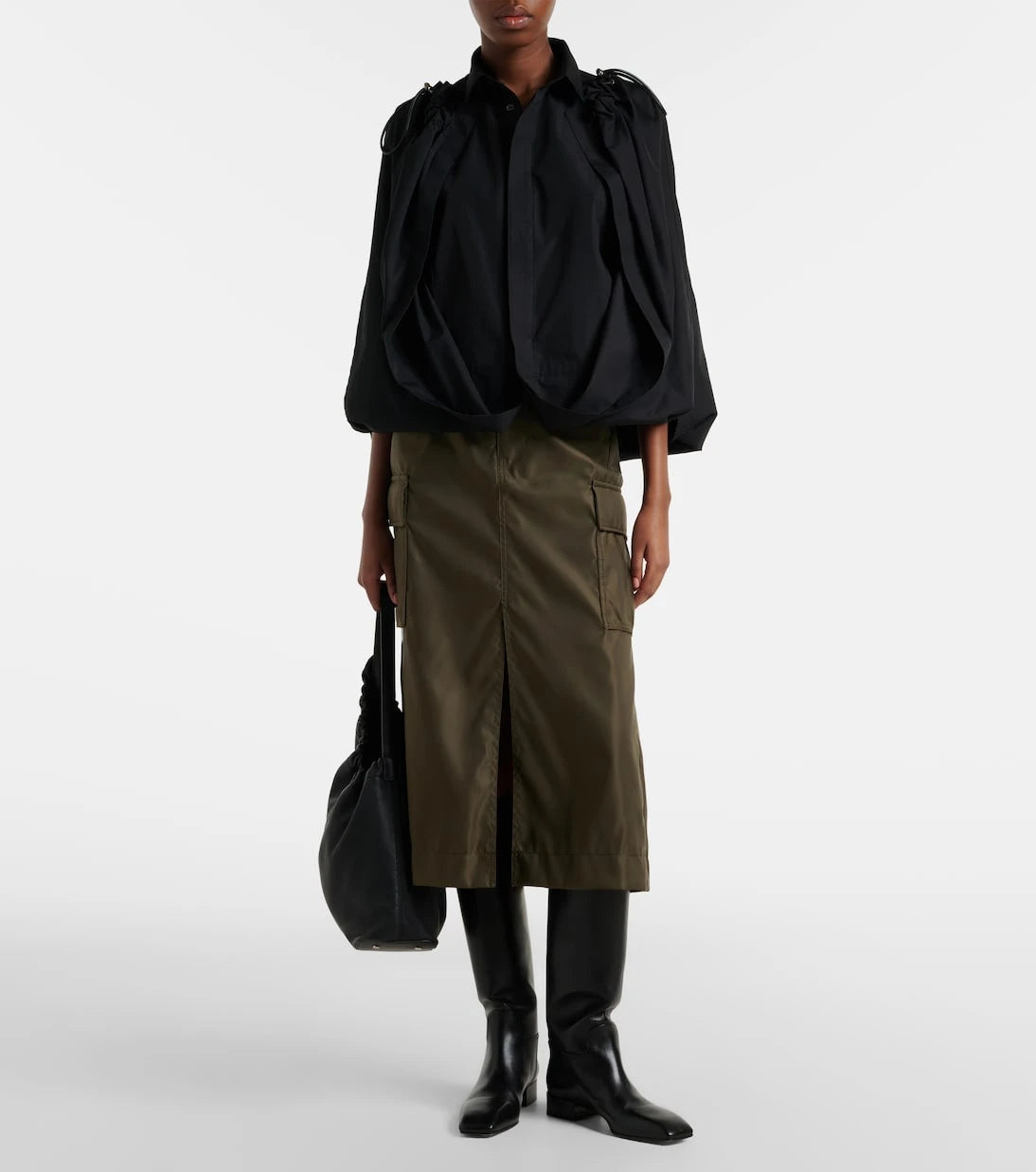 Sacai - Gathered shirt