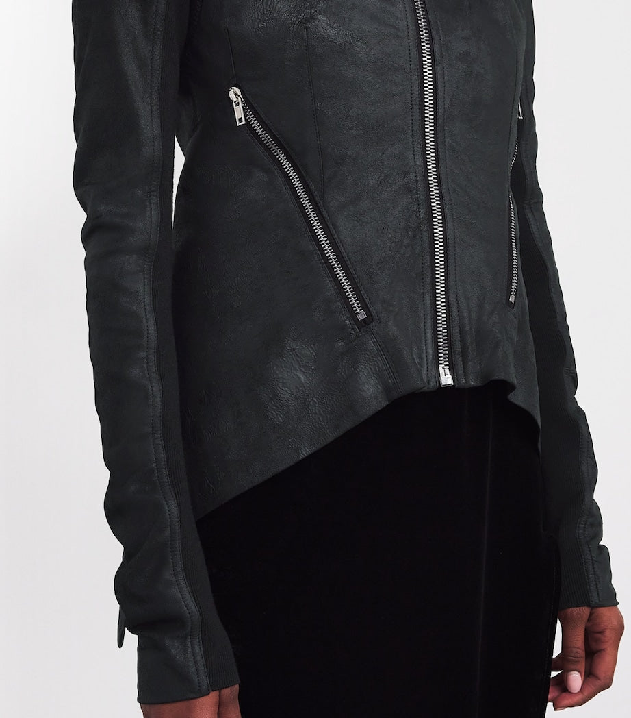 Rick Owens Black Naska Leather Jacket