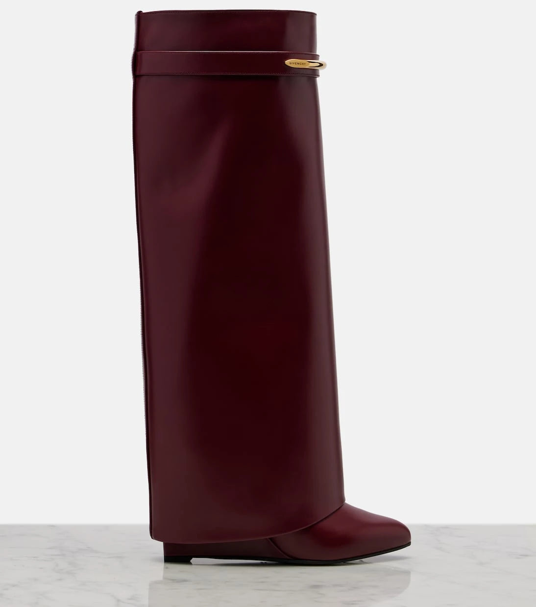 Givenchy - Shark 95 leather knee-high boots