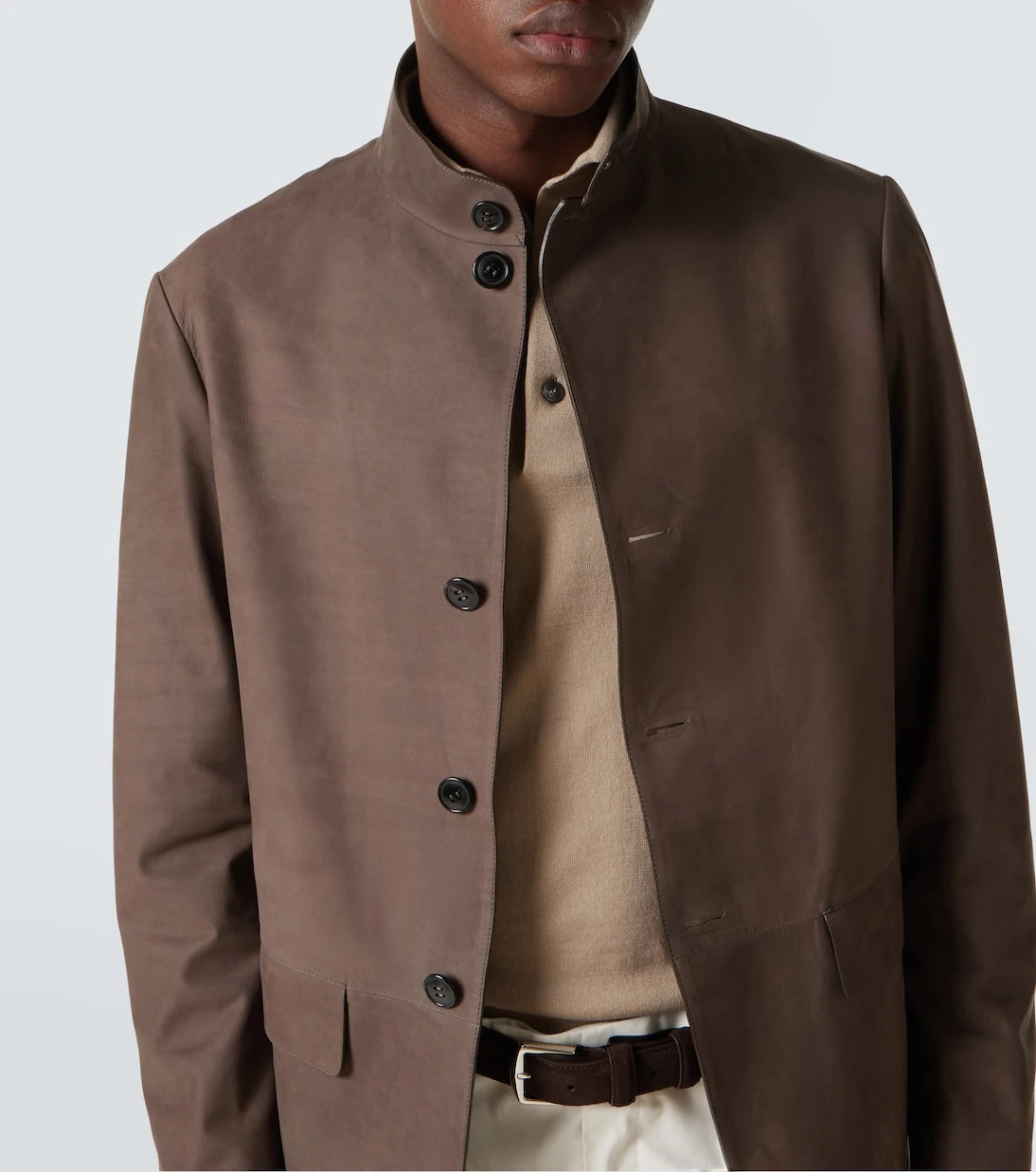 Zegna - جاكيت جلد "إل كونتي"