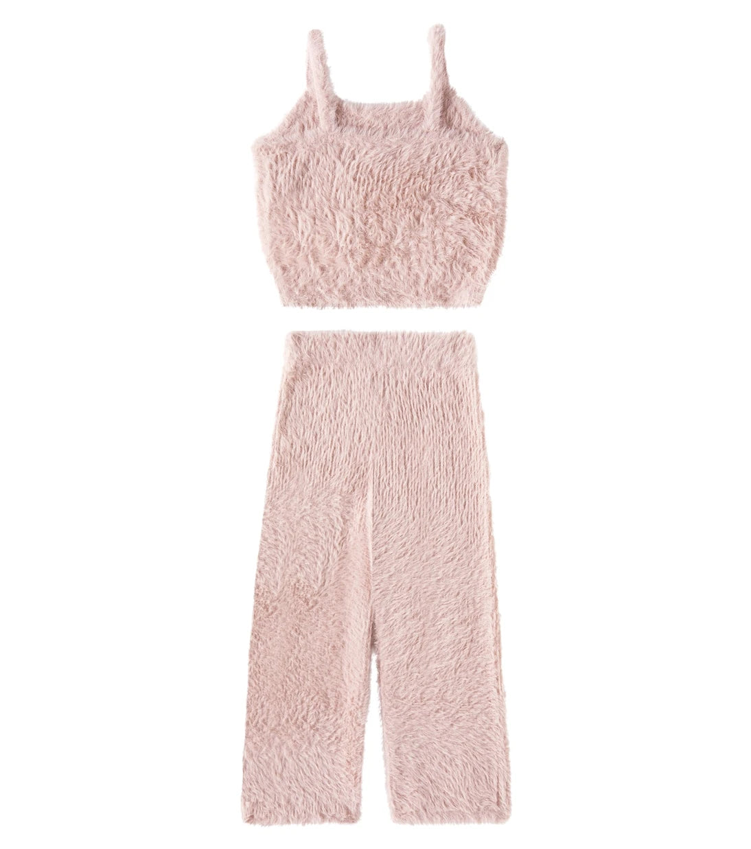 Rylee + Cru - Fuzzy knitted top and pants set