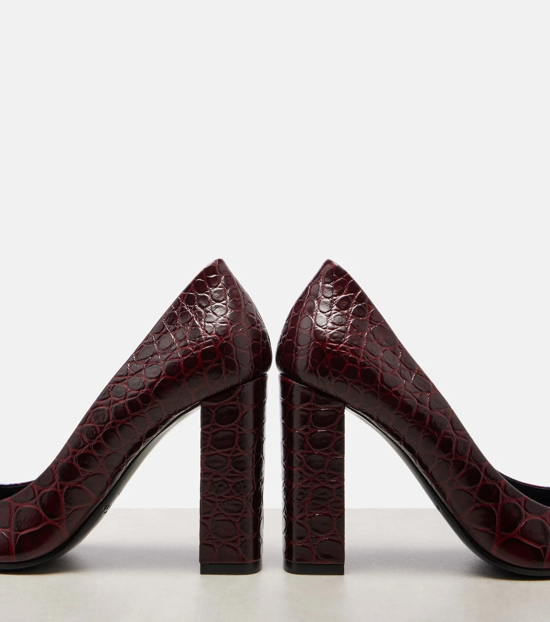 Alaïa - Pointy 90 croc-effect leather pumps
