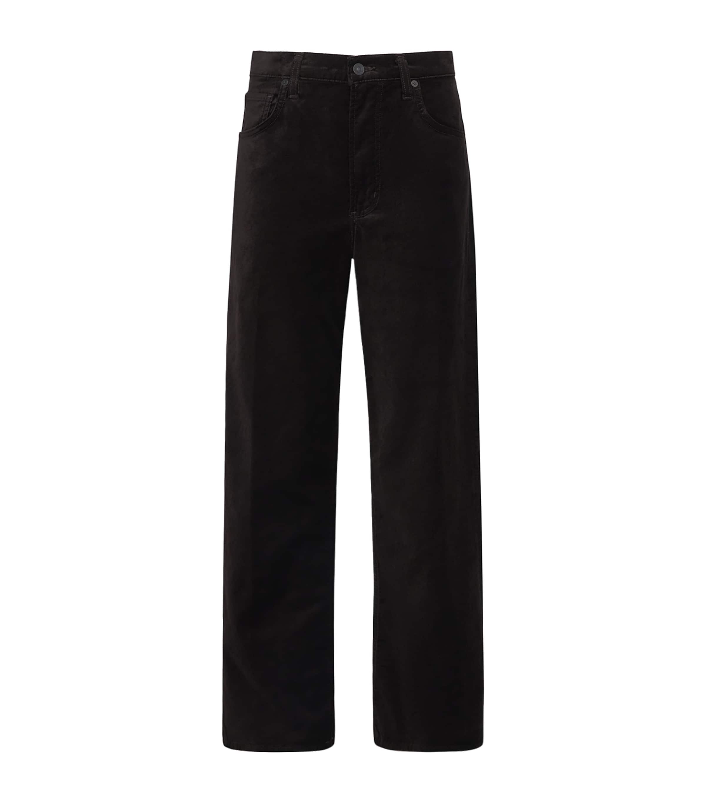 Citizens of Humanity Brown Velvet Ayla Baggy Trousers