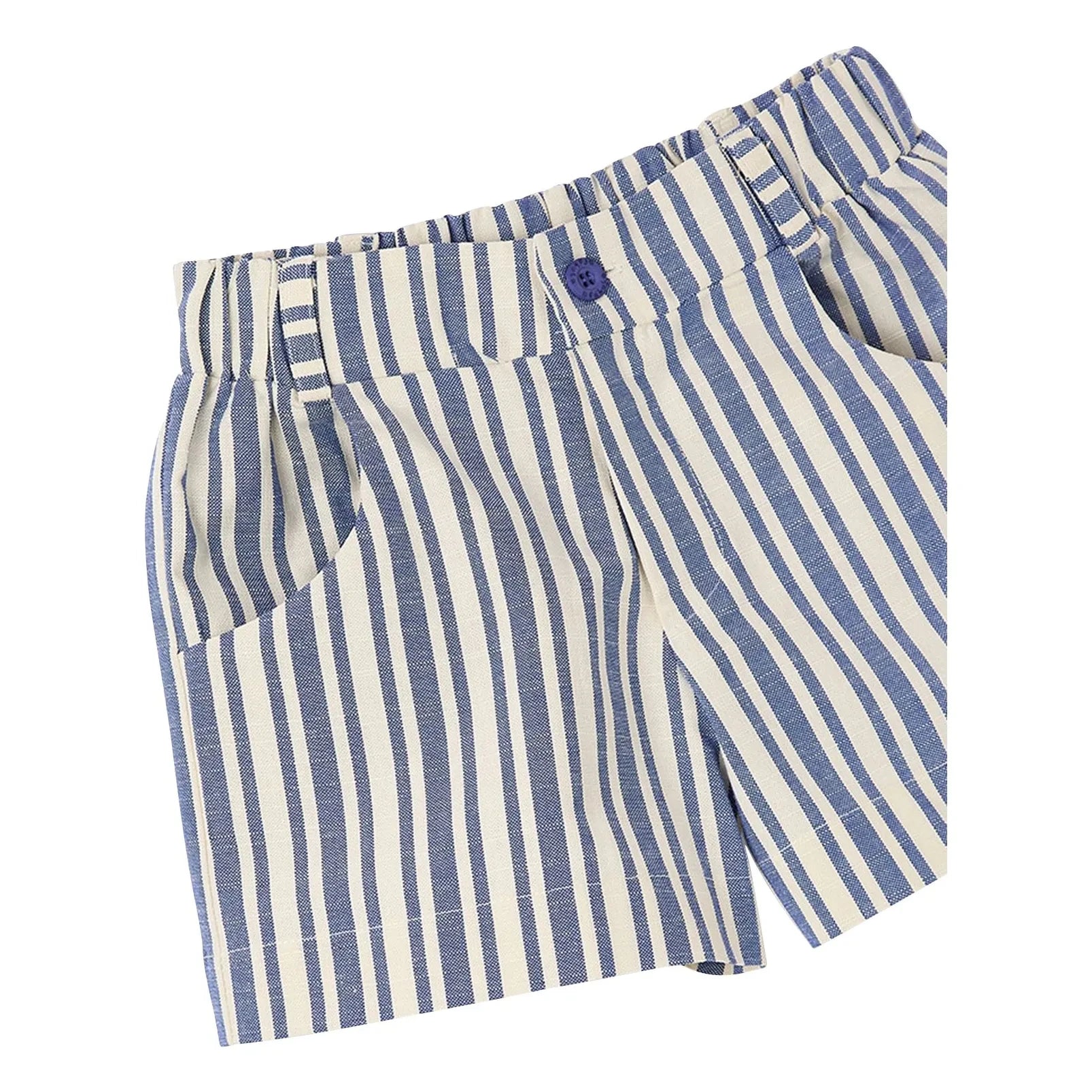 Fabula - Striped Wide Short | Light Blue