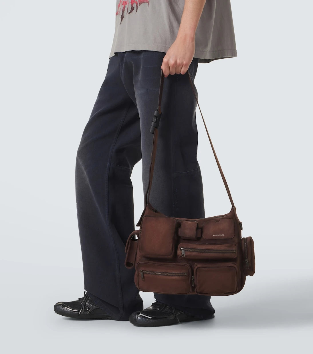 Balenciaga - Superbusy suede messenger bag