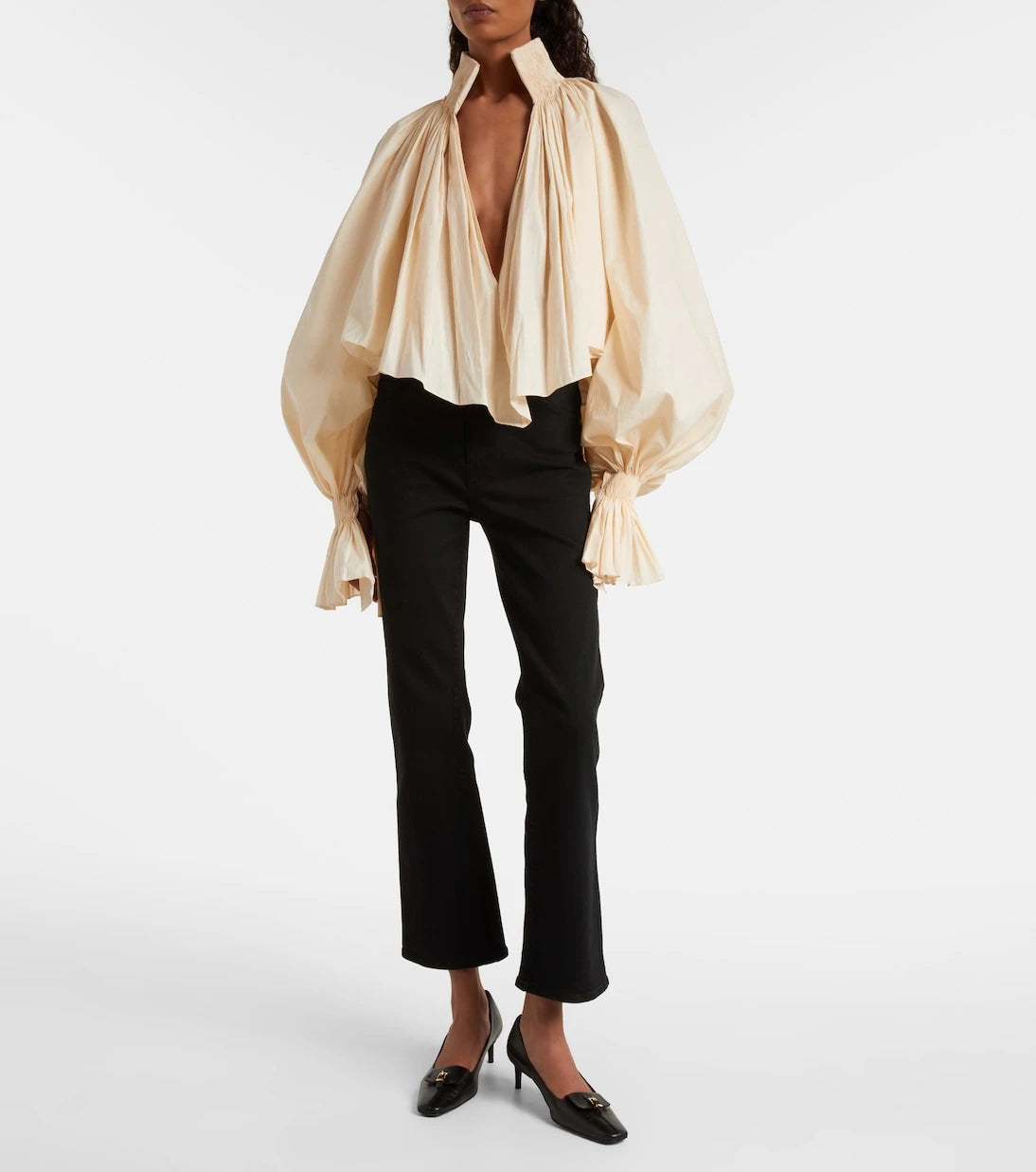 Khaite - Vivian high-rise cropped flared jeans