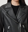 AllSaints Black Leather Dalby Biker Jacket