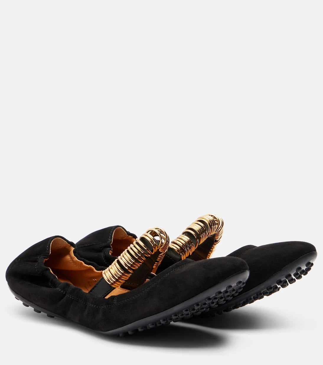 Tod's - حذاء ماري جين المسطح من جلد الشامواه