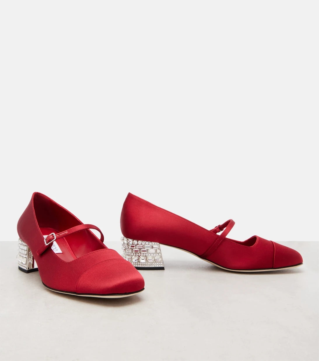 Jimmy Choo - Elisa 45 embellished satin pumps