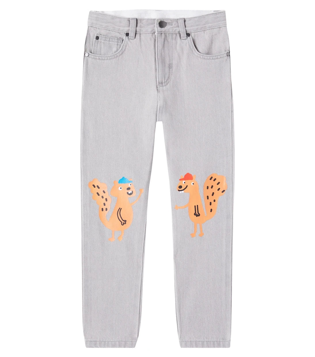 Stella McCartney Kids - بنطال جينز مطبوع بقصّة مستقيمة