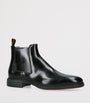 Santoni Leather Easy-On Chelsea Boots
