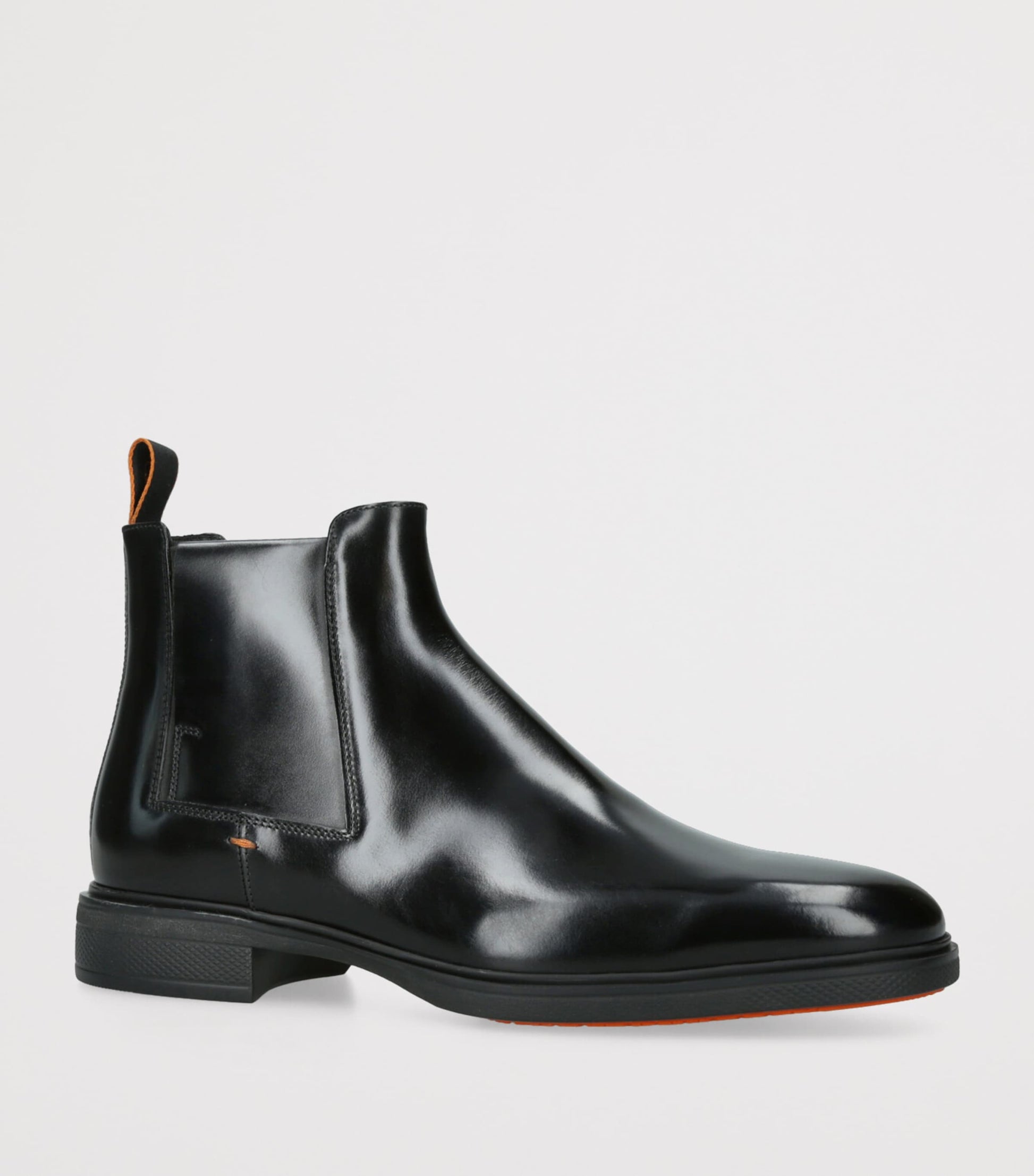 Santoni Leather Easy-On Chelsea Boots