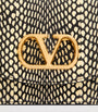 Valentino Garavani Small Snakeskin Vain Shoulder Bag